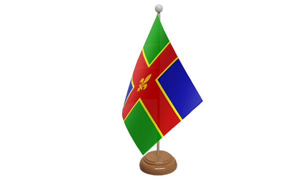 Lincolnshire Small Flag with Wooden Stand